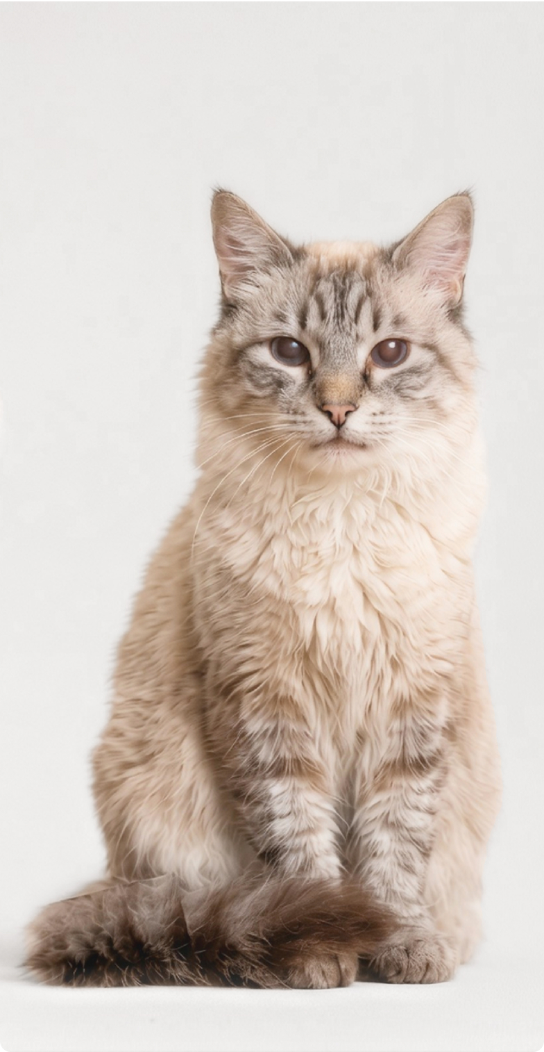 A senior cat sitting